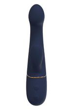 Vibrator Hestia Duo Bunny, albastru închis, silicon, USB, 21 cm, Dreamtoy