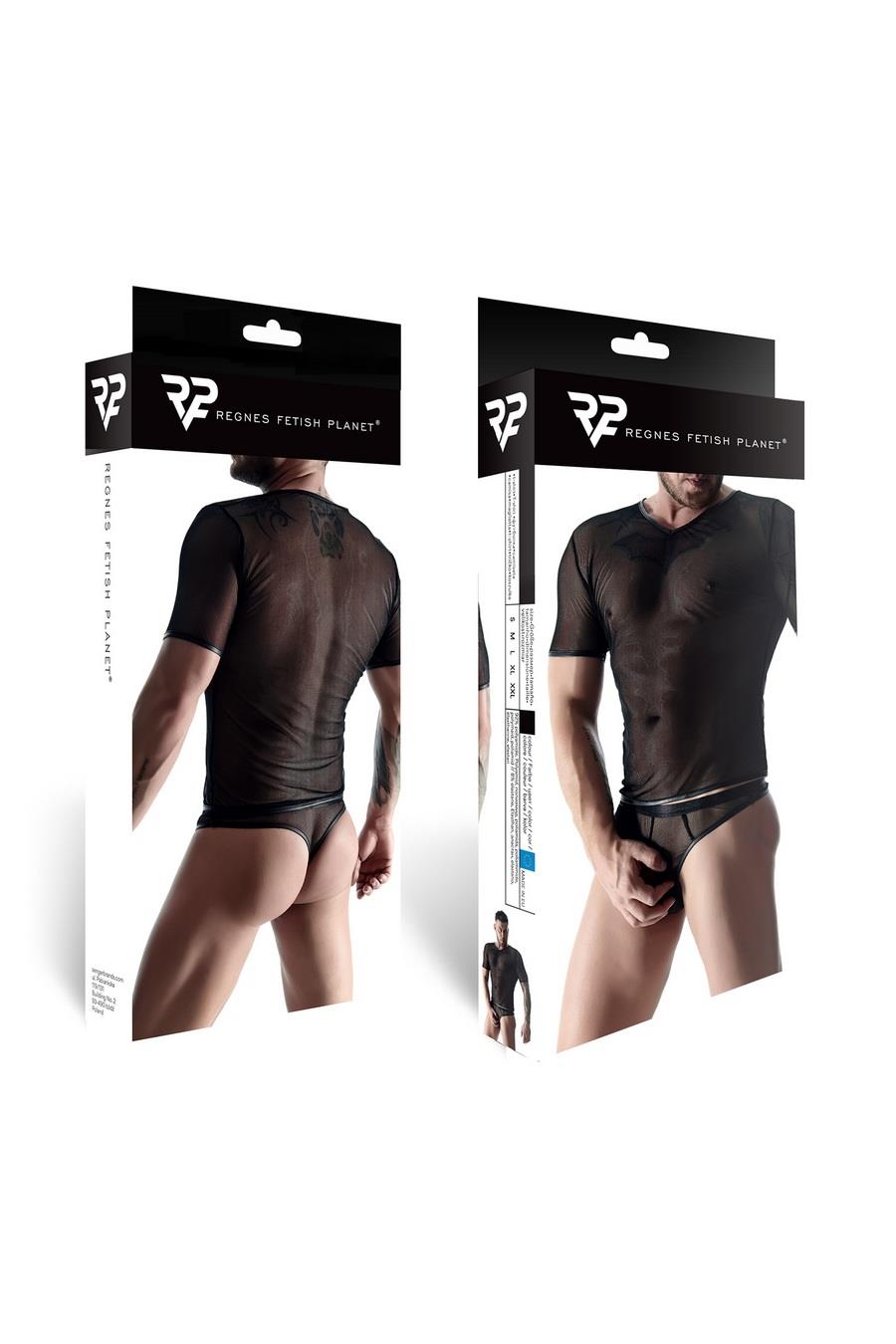Set de plasă Regnes Fetish Planet pentru bărbați, negru, S