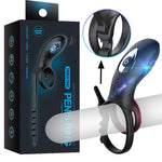 Inel vibrator dublu reglabil USB seria B cu telecomandă