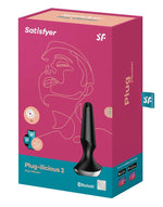 Dop anal vibrant din silicon Satisfyer Plugilicious 2, negru