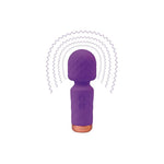 Baghetă de masaj mini din silicon violet Fantasy Eros USB 12 cm
