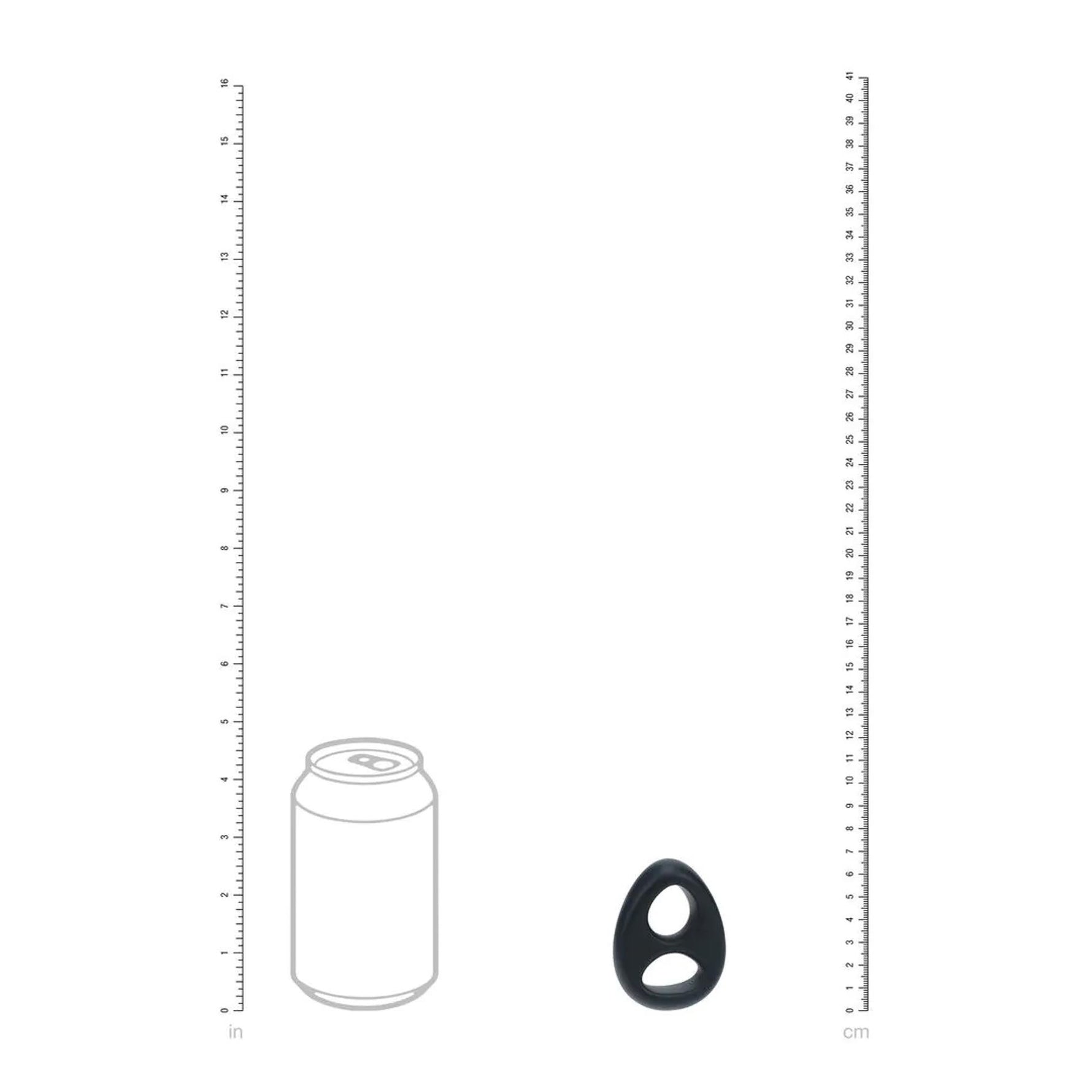 Inel dublu pentru penis Levelz din silicon, negru