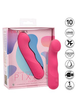 Vibrator Pixies Curvy din silicon, roz, USB, 10,75 cm