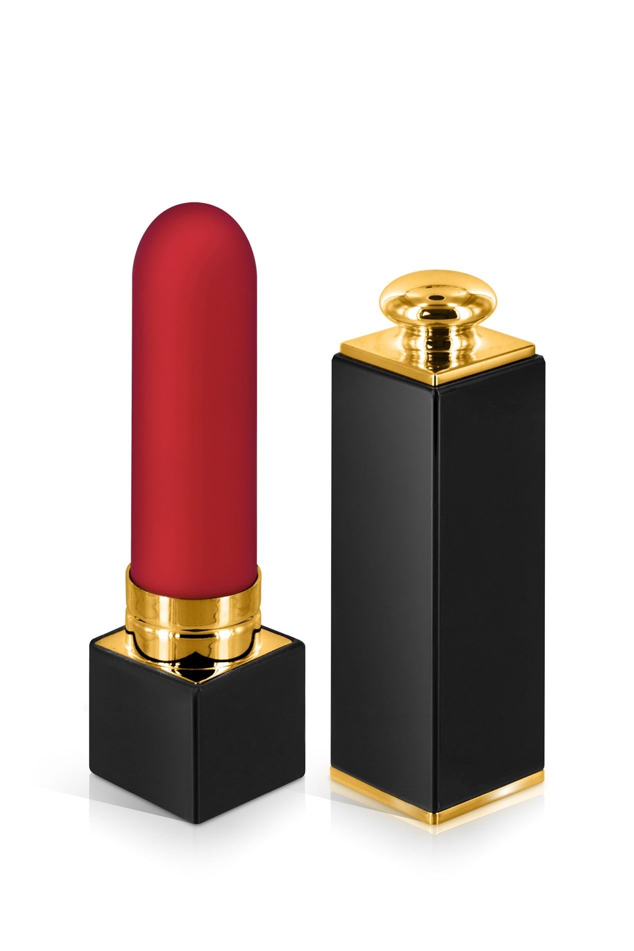 Vibrator mini ruj Black Empire Mylady USB din silicon, negru