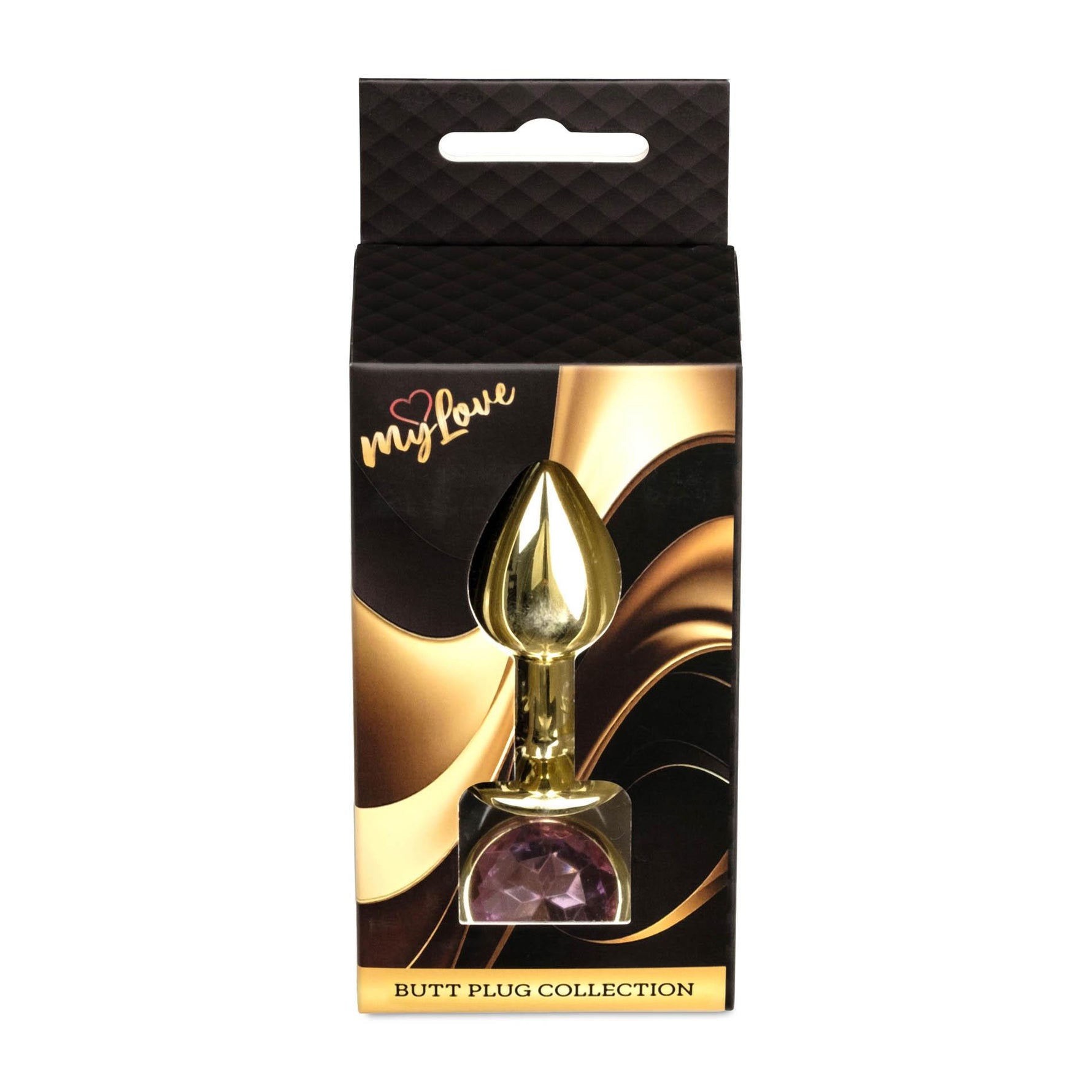 Dop anal cu diamant auriu MyLove Toys 7 cm