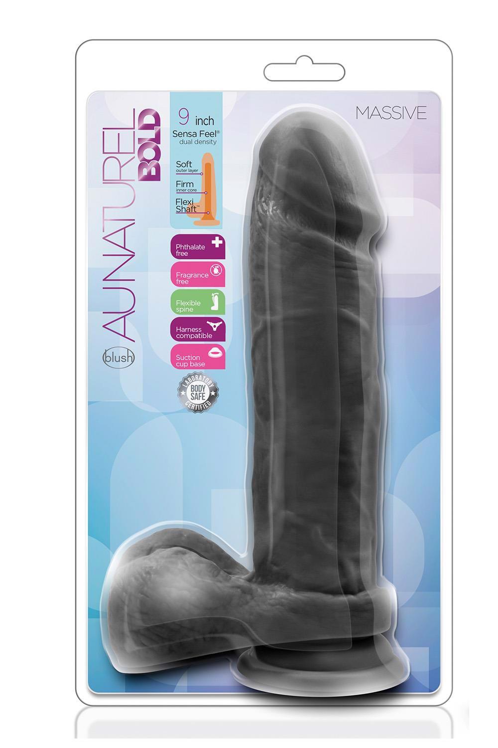 Dildo realist Au Naturel Bold Massive Blush TPE de 23 cm