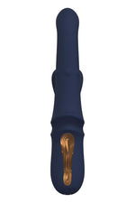 Vibrator Dreamtoys Iris Duo Bunny cu Teste, Albastru