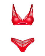 Set lenjerie intimă Obsessive Aliosa roșu S/M