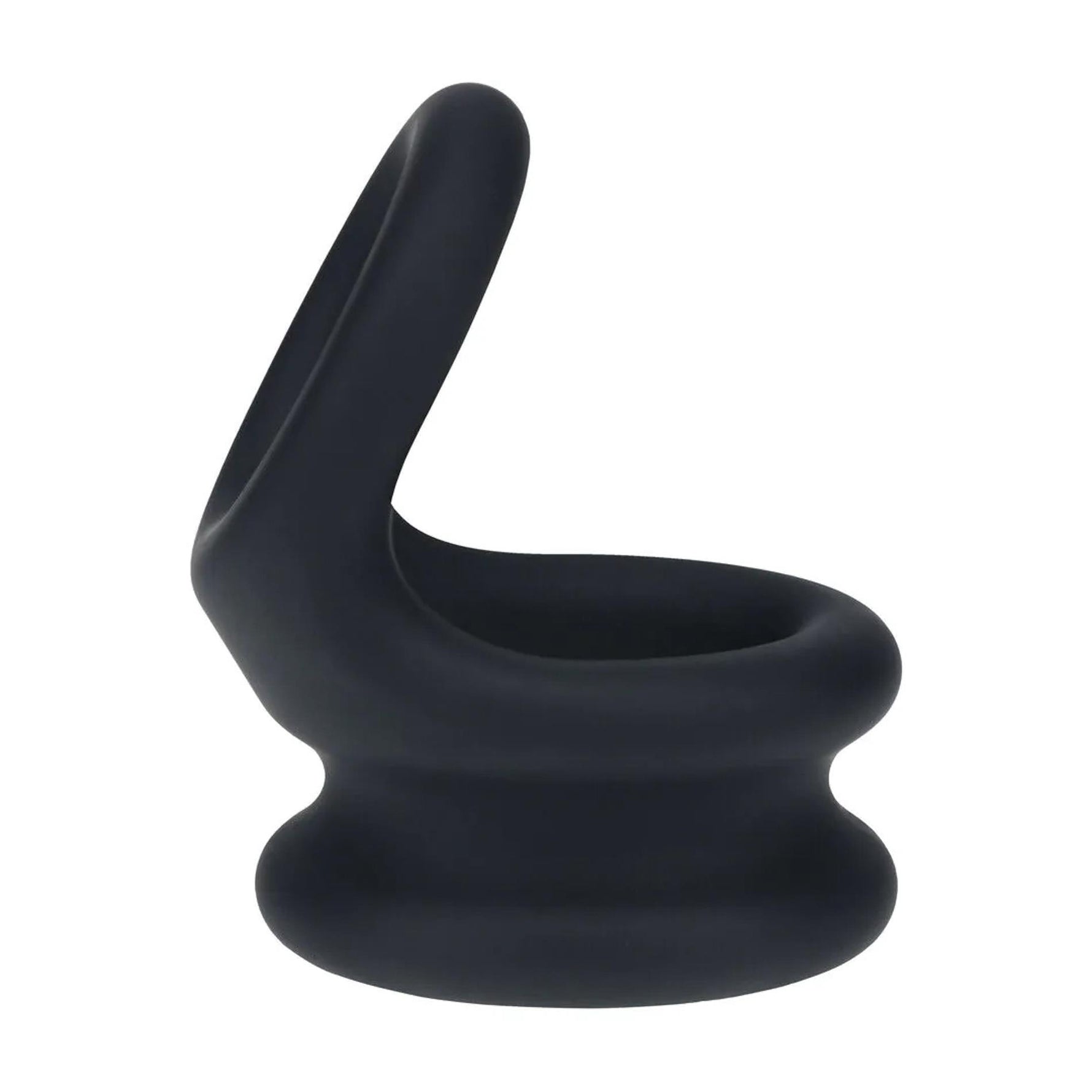 Inel dublu pentru penis Levelz M din silicon negru