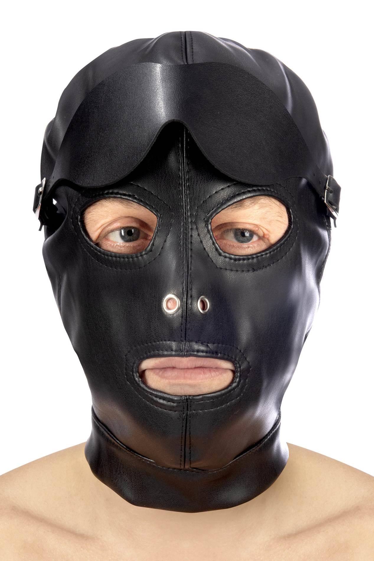 Mască BDSM cu gură deschisă și spandex, fetiș Tentation
