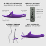 Dildo vibrant multi-orgasm cu strap on me L, violet