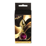 Dop anal din oțel cu diamant MyLove Toys, roz, 7 cm