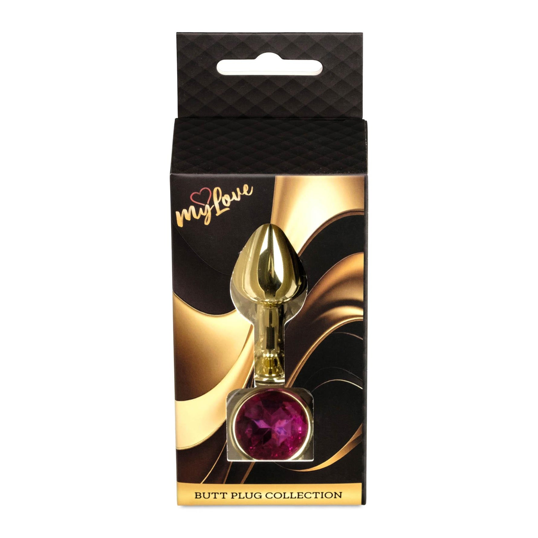 Dop anal din oțel cu diamant MyLove Toys, roz, 7 cm