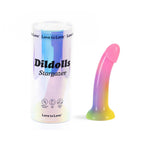 Dildo curbat din silicon Stargazer Love to Love 15 cm, multicolor