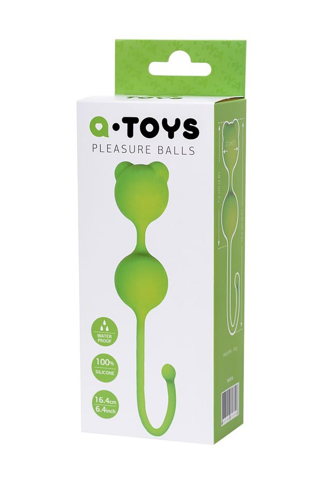 Bile vaginale din silicon A Toys Meeko verzi 16 cm