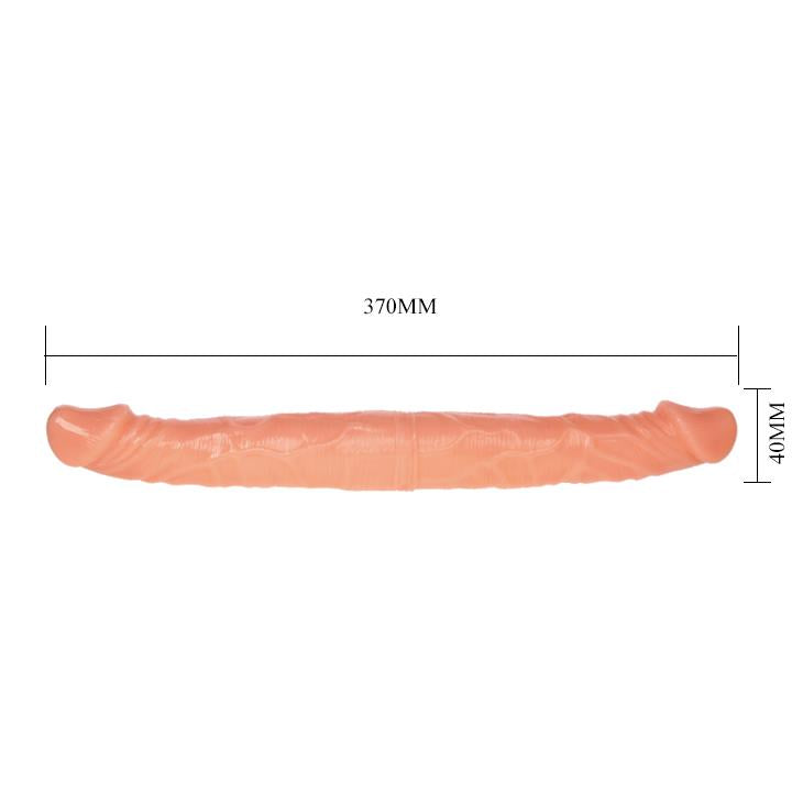 Dildo dublu Baile TPR Flesh 37 cm
