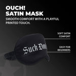 Mască de ochi din satin, Suck Don't Bite Ouch!, neagră