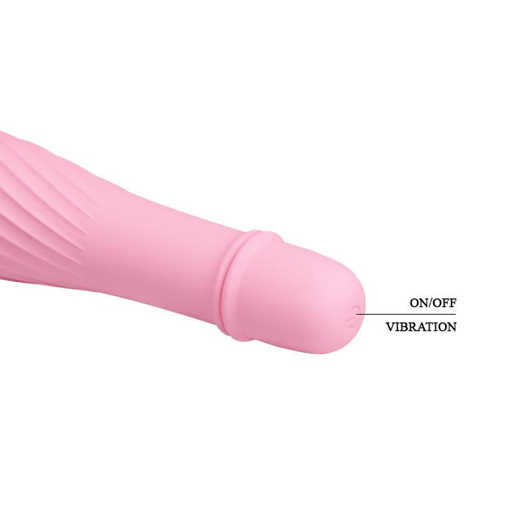 Vibrator Pretty Love Solomon din silicon cu 10 funcții, baterii AAA, 12 cm