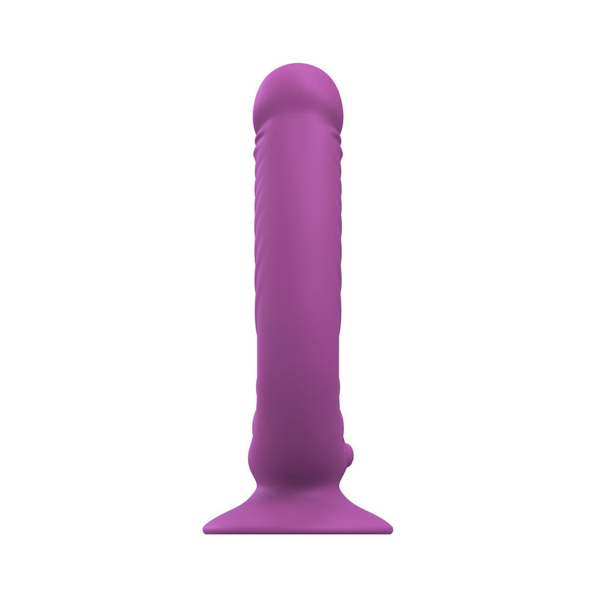 Vibrator dublu Teazers cu ventuză și telecomandă, violet