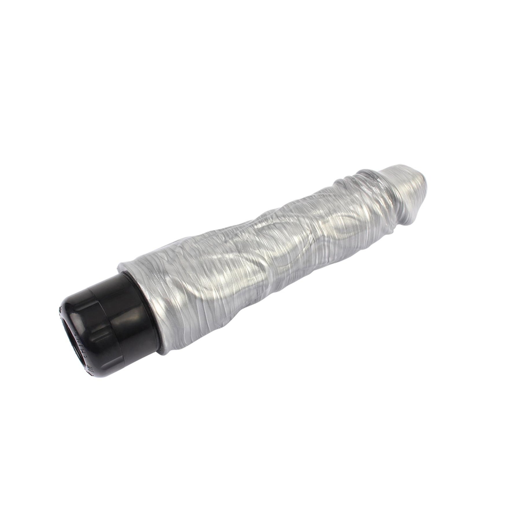 Vibrator realist Chubby Beau Silver, argintiu, 22 cm, DarkMuscle