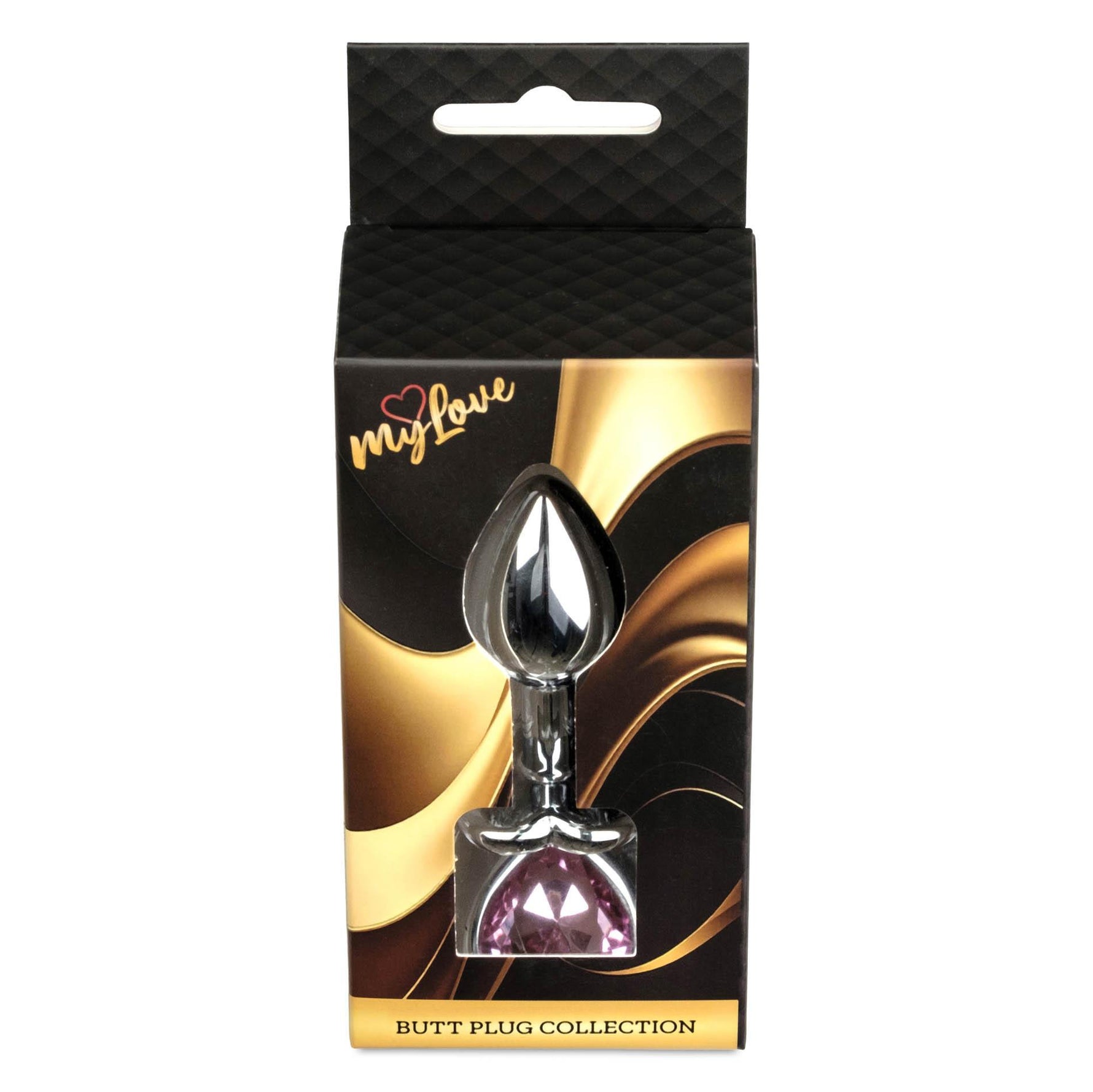 Bijuterii anale cu inimă argintie MyLove Toys 7 cm