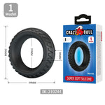 Set de 56 de inele pentru penis Crazy Bull din silicon