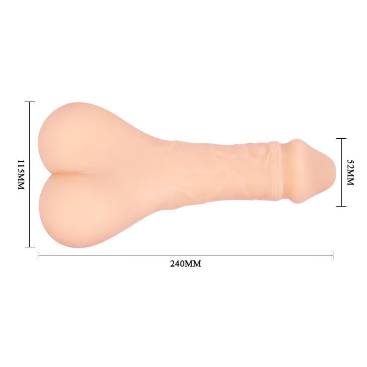 Masturbator Baile Bigger Man Plus TPR culoarea pielii 9.5''