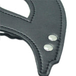 Mască BDSM Toyz4lovers neagră din piele ecologică 22 cm