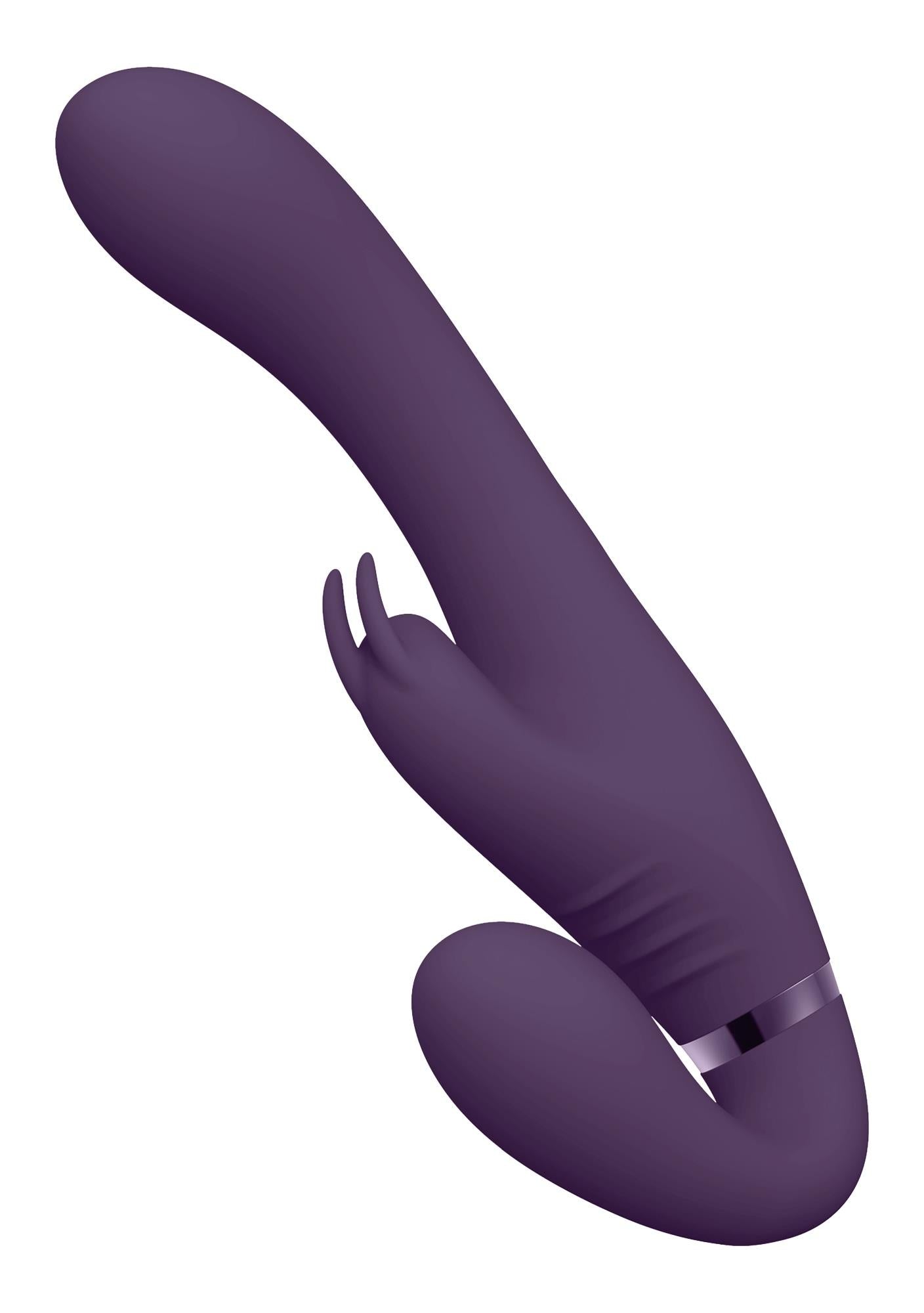 Vive Suki Strapon Vibrator cu USB din Silicon Mov