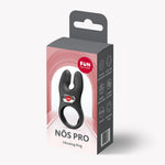 Inel vibrant pentru penis Nos XL Fun Factory, silicon negru, USB