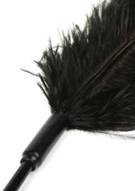 Jucărie Hidden Desire cu două pene, neagră, 68 cm