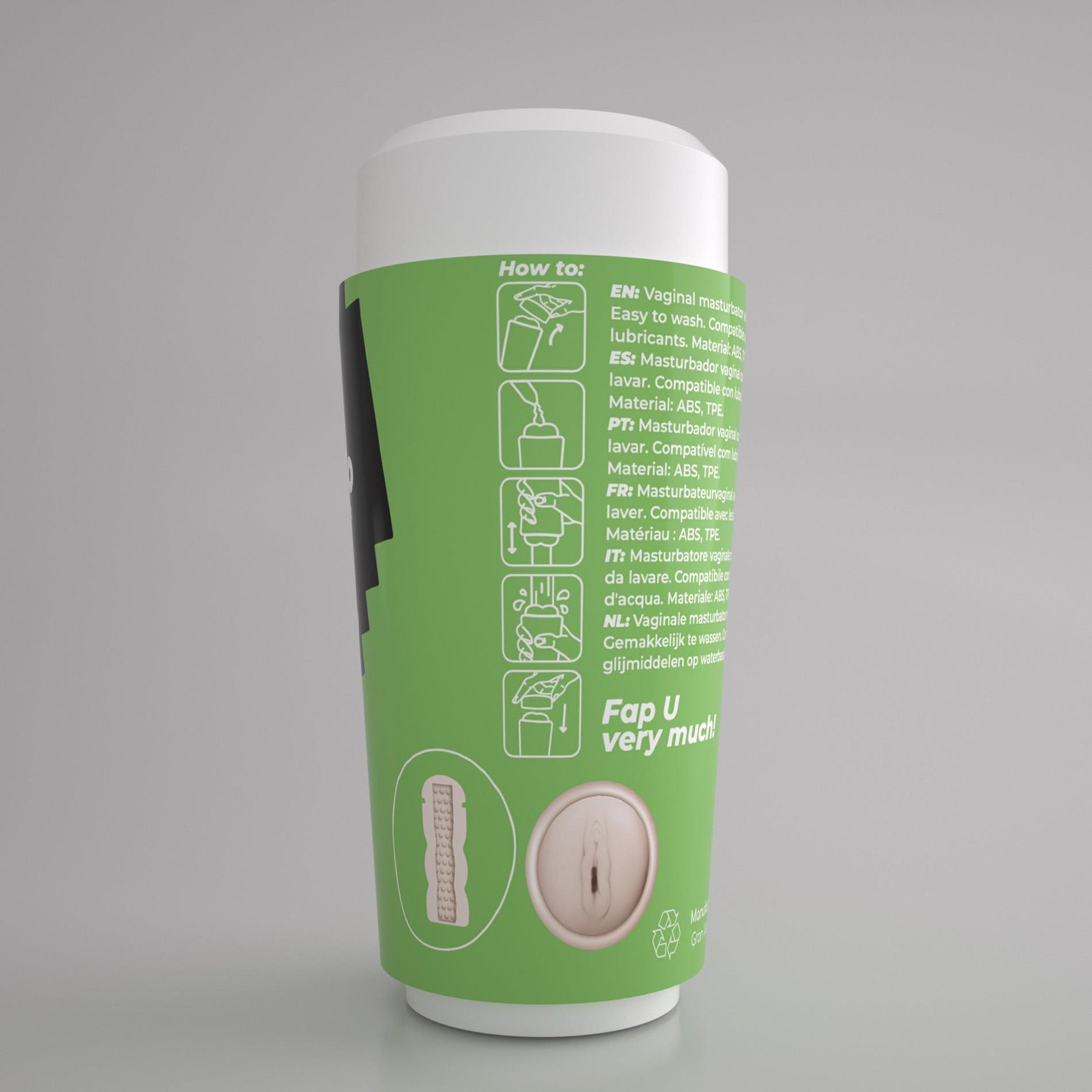 Masturbator vaginal portabil Crushious Fappucino