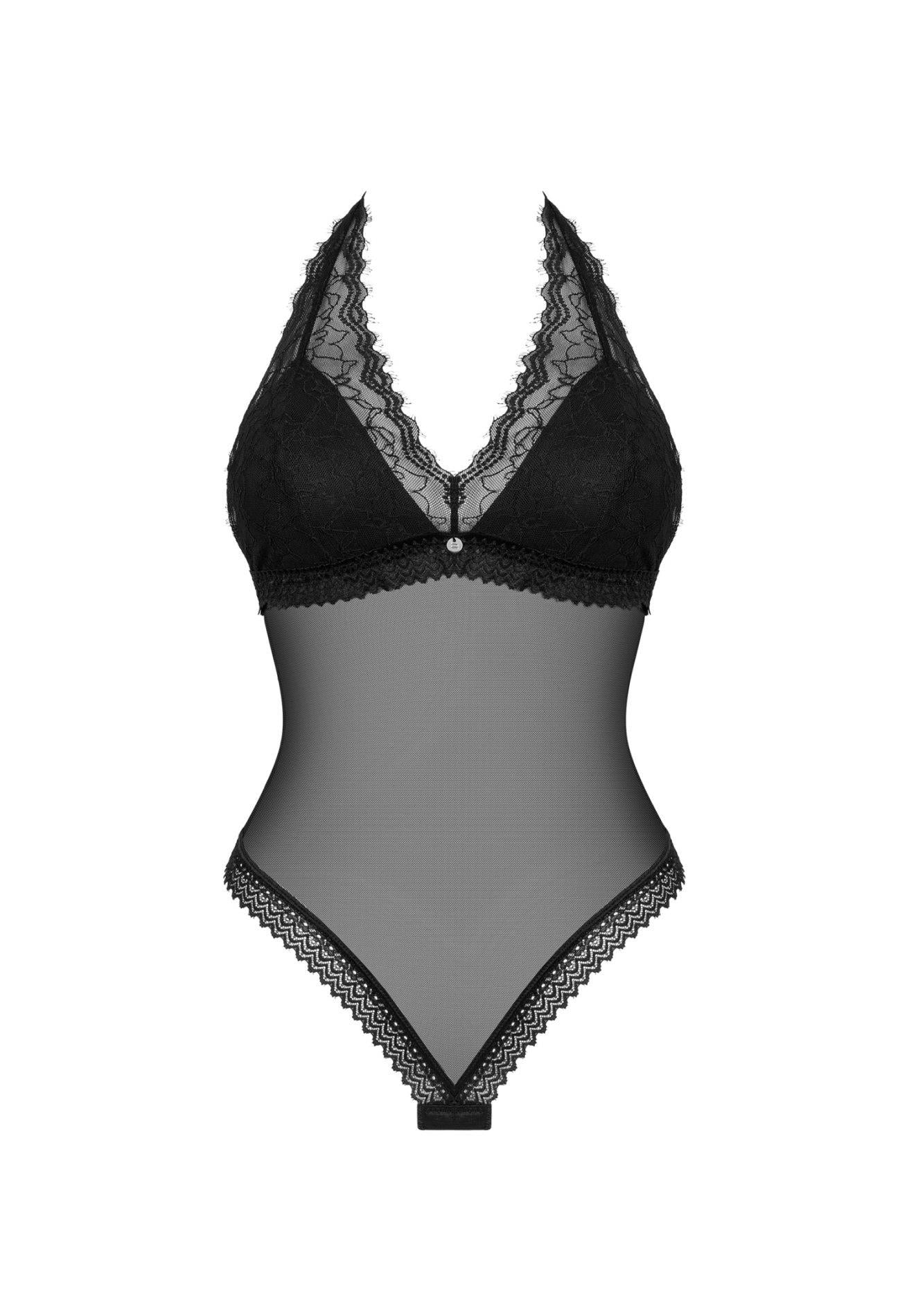 Body Medilla Obsessive din dantelă neagră XL/2XL