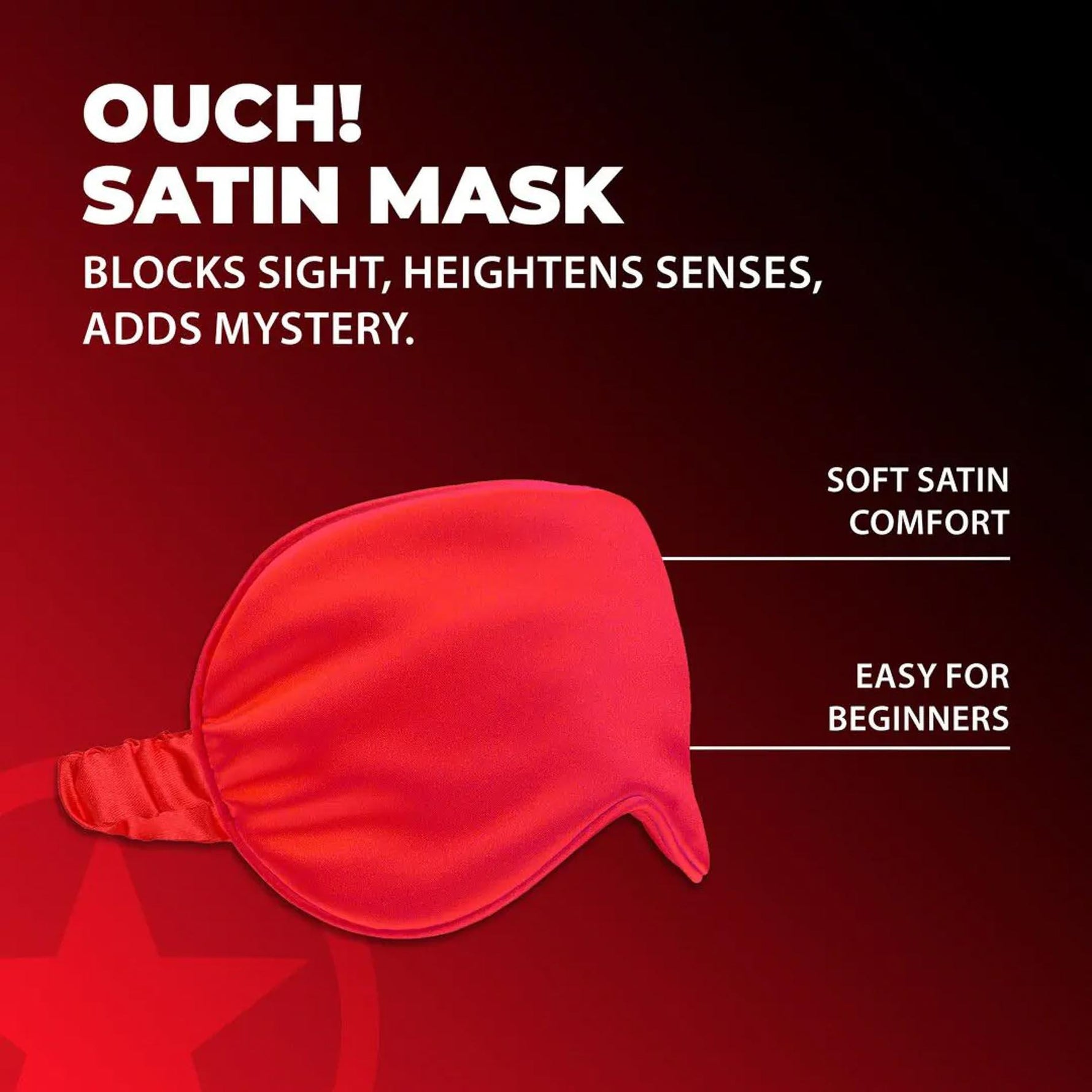 Mască de ochi Ouch Red Satin