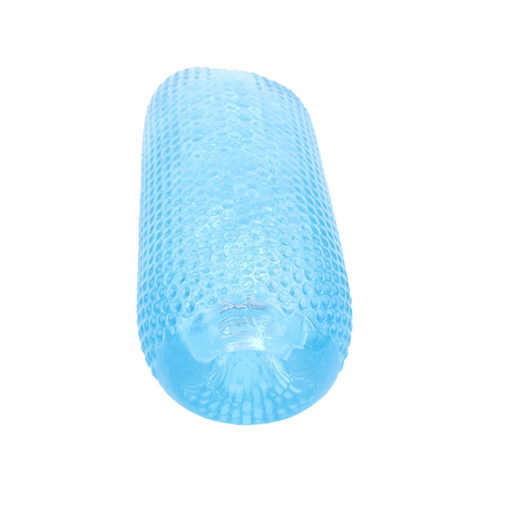 Masturbator manual Prof. Jason C nr. 3 cu caneluri, albastru, 12,5 cm