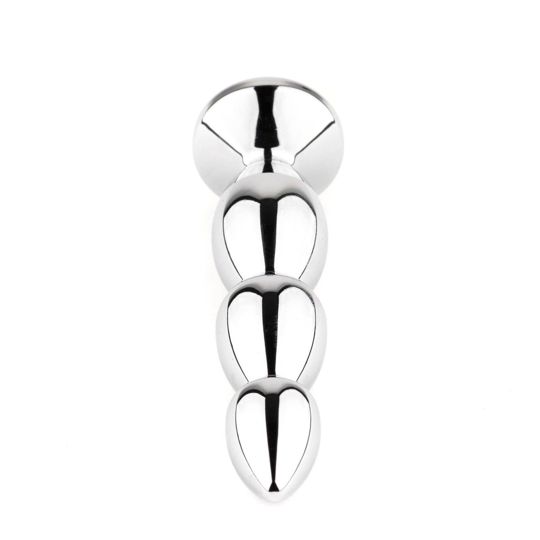 Dop anal lung din metal HeavyFun cu cristal roz 13,5 cm