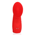 Vibrator mini texturat pentru deget Loveline, roșu, 12 cm