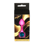 Dop anal cu diamant din silicon MyLove Toys, roz, 7 cm