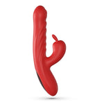 Vibrator Crushious Lapin Bunny cu glisare, roșu, USB