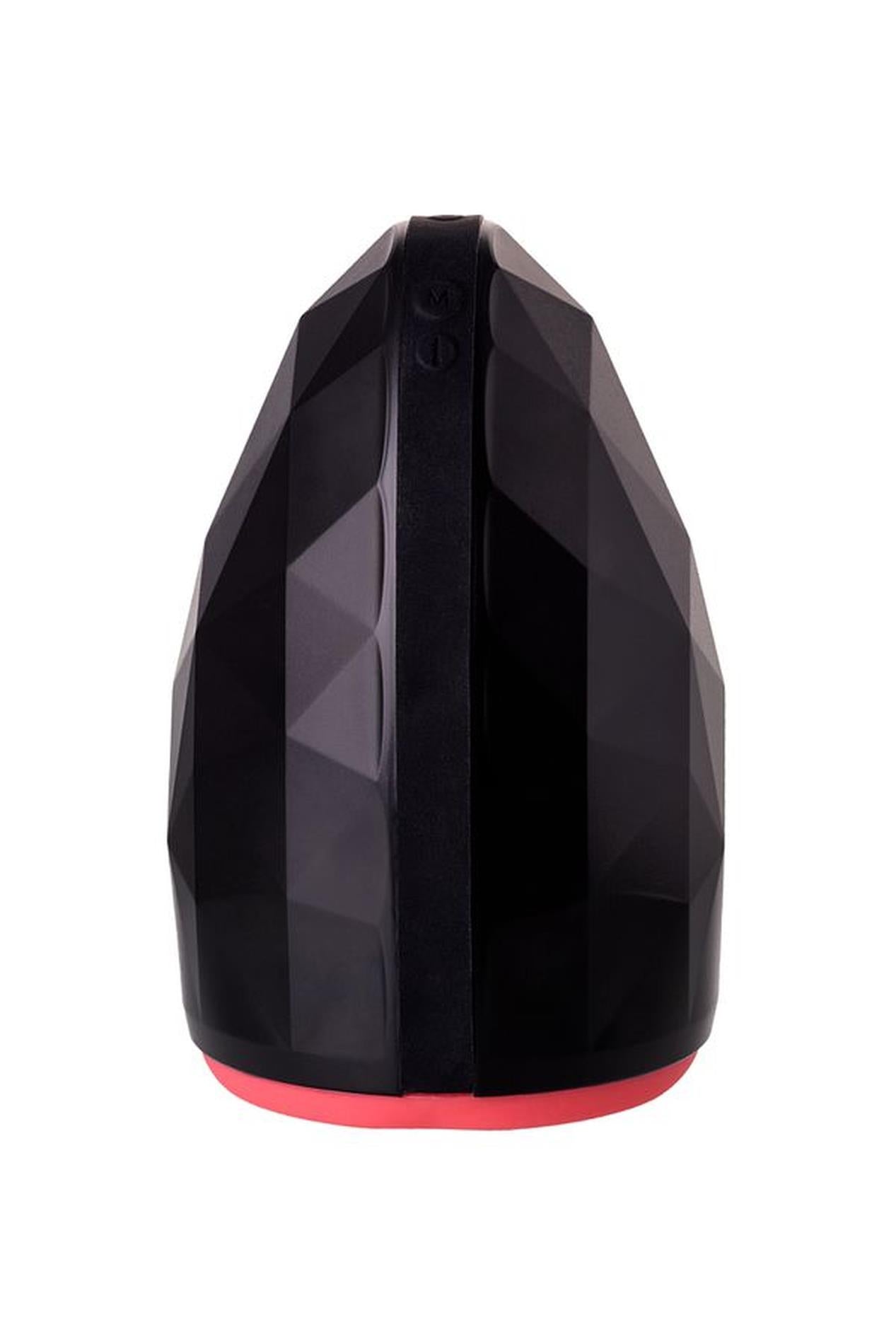 Masturbator Erotist Magma încălzit din silicon negru reîncărcabil 12 cm