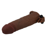 Pretty Love Extensor vibrant pentru penis, maro, 17 cm