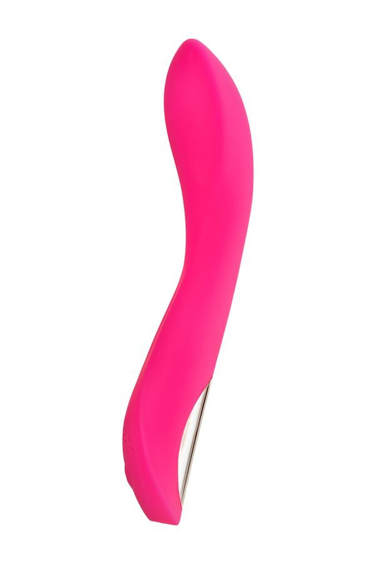 Vibrator JOS Twig pentru punctul G, silicon, roz, USB, 20,5 cm