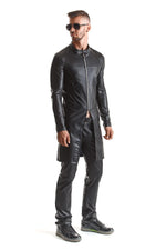 Palton Regnes Fetish Planet wetlook negru L