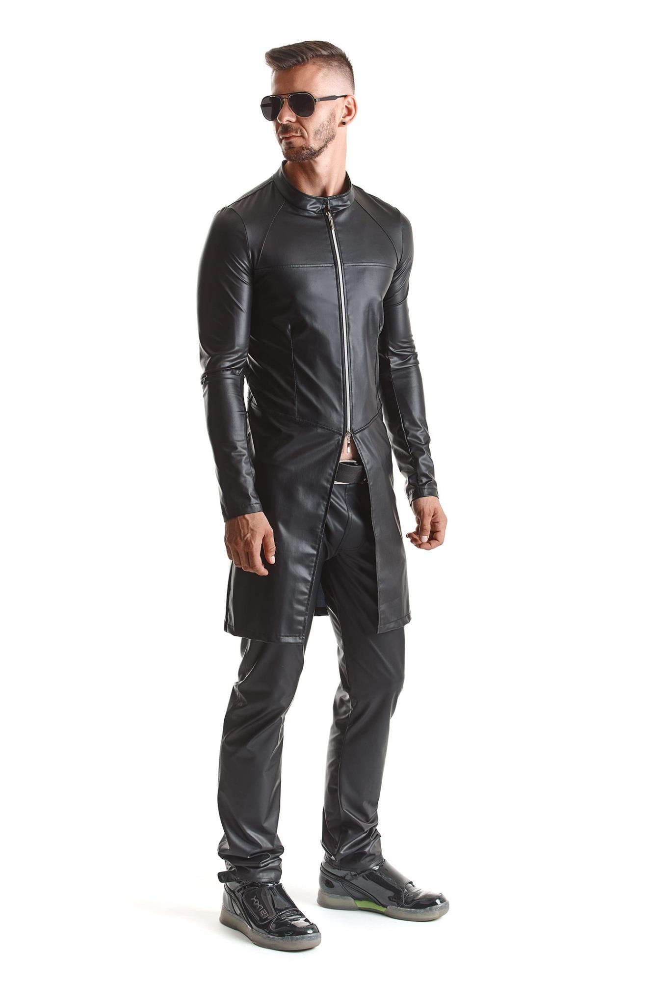 Palton Regnes Fetish Planet wetlook negru L