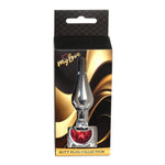 Plug anal argintiu cu diamant roșu MyLove Toys 9,5 cm