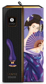 Vibrator Shunga Sanya din silicon pentru punctul G, violet, USB, 19 cm