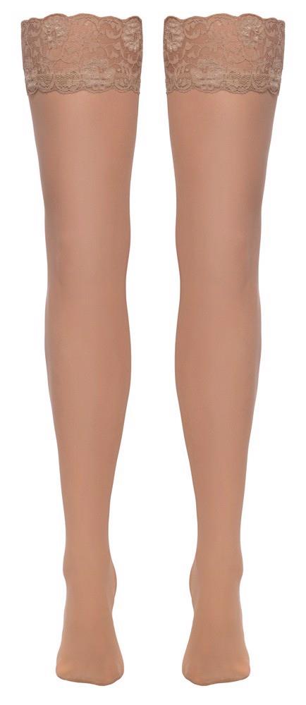 Ciorapi Cottelli LEGWEAR cu dantelă, nud L