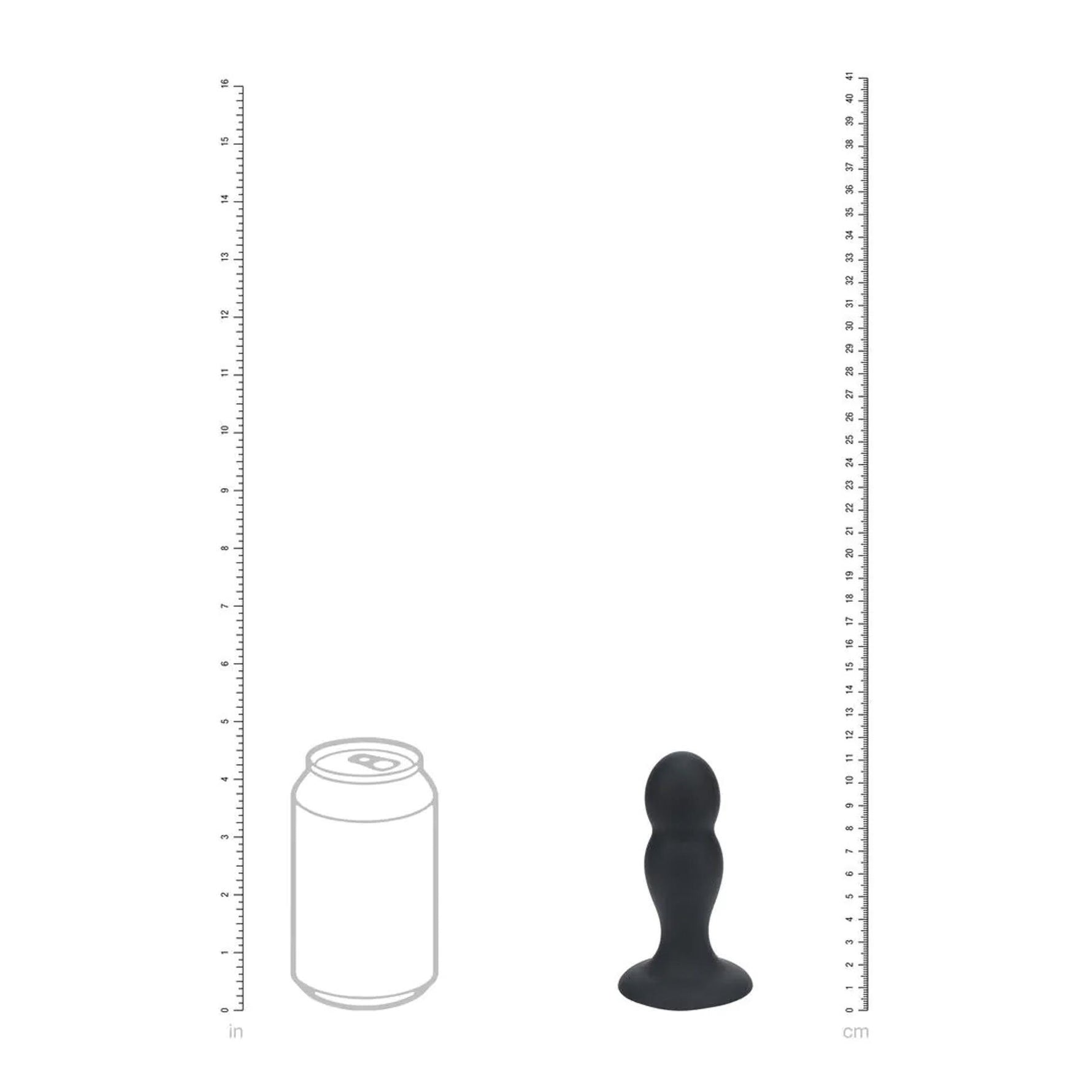 Dop anal dublu din silicon Levelz cu clichet negru M 11 cm
