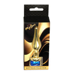Plug anal din oțel MyLove Toys cu diamant, albastru închis, 9,5 cm