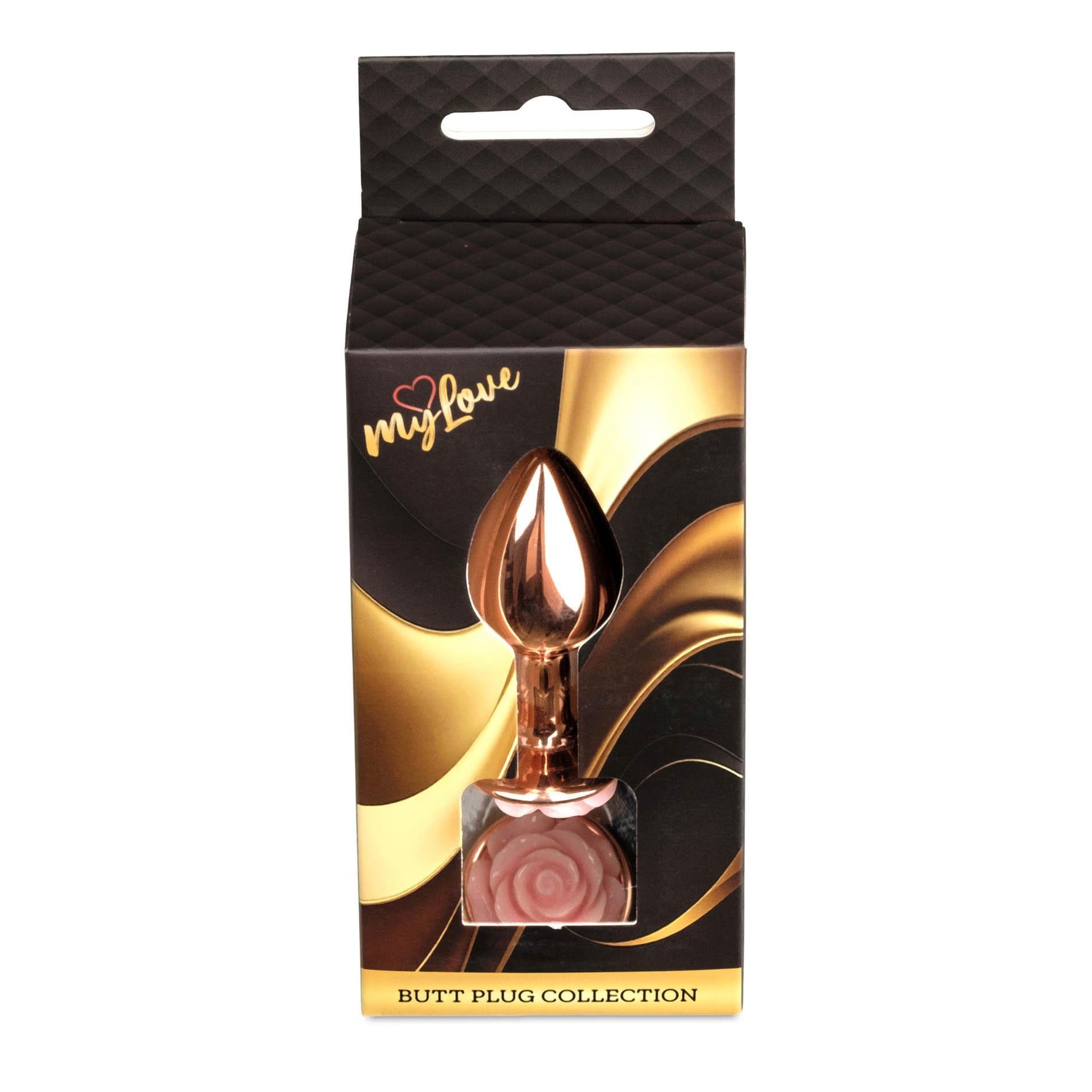 Bijuterii anale din oțel roz piersică MyLove Toys 7 cm